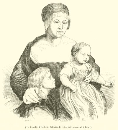 La familia de Holbein (grabado) de French School