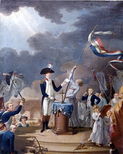 La Fayette juramentado en el Día de la Federación, 19 de julio de French School
