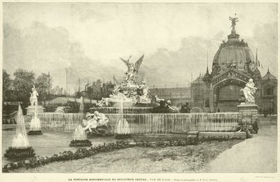 La Fuente Monumental del Escultor Coutan, Vista de frente, Según la fotografía de M H-C Godefroy de French School