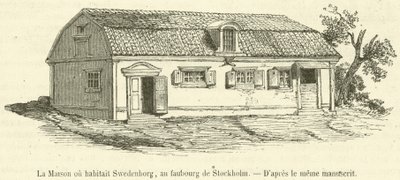 La casa donde vivía Swedenborg, en el suburbio de Estocolmo de French School