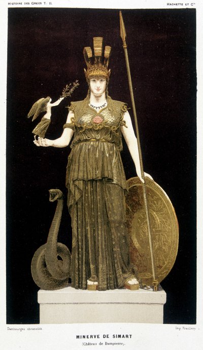 La Minerva de Simart - en "Historia de los Griegos" Victor Duruy 1887 de French School