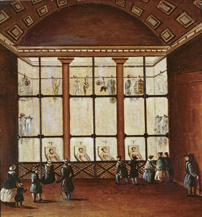 La Morgue, la morgue más grande de París, 1830-40 de French School
