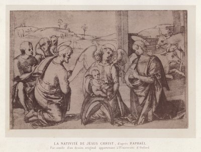 La Natividad de Jesucristo, según Rafael, Facsímil de un dibujo original perteneciente a la Universidad de Oxford de French School