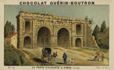 La Puerta de Augusto en Nimes, Gard de French School