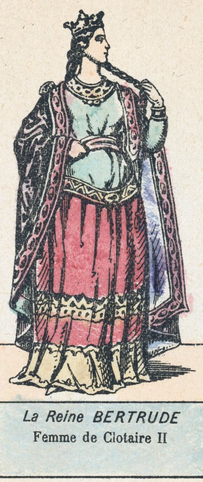 La Reina Bertrude, esposa de Clotario II de French School