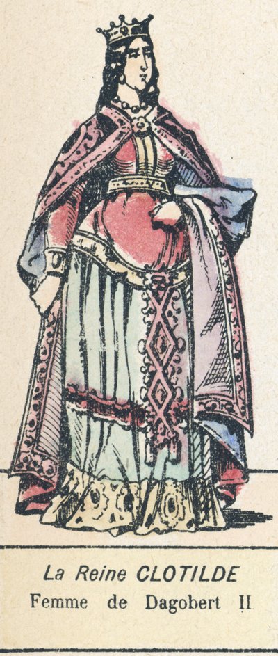 La Reina Clotilde, Esposa de Dagoberto II de French School