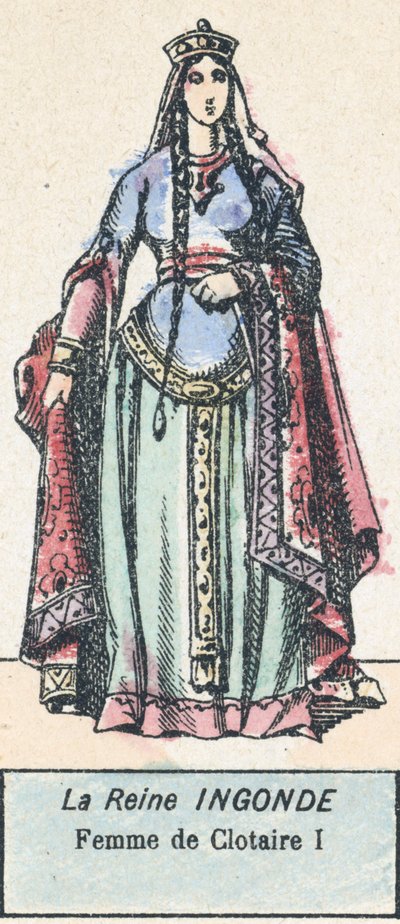 La Reina Ingunda, Esposa de Clotario I de French School