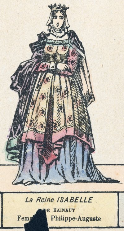La Reina Isabel de Hainaut, esposa de Felipe-Augusto de French School
