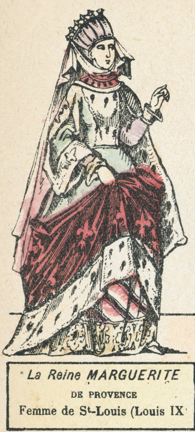 La Reina Margarita de Provenza, Esposa de San Luis (Luis IX) de French School