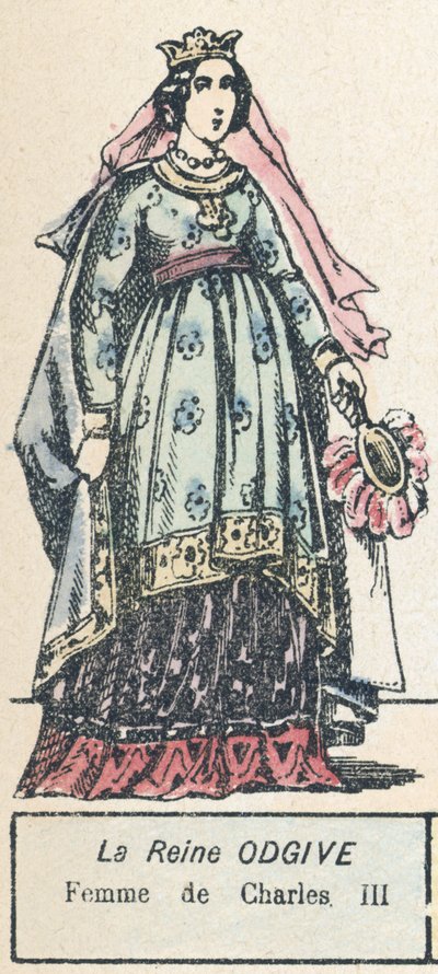 La Reina Odgive, Esposa de Carlos III de French School