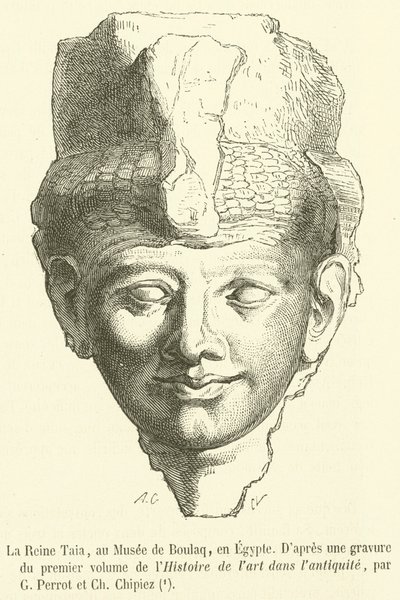 La Reina Taia, en el Museo de Boulaq, en Egipto de French School