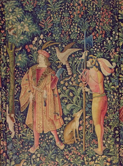 La vida señorial - Partida para la caza, c.1500 de French School