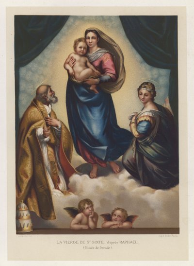 La Virgen de San Sixto, según Rafael, Museo de Dresde de French School