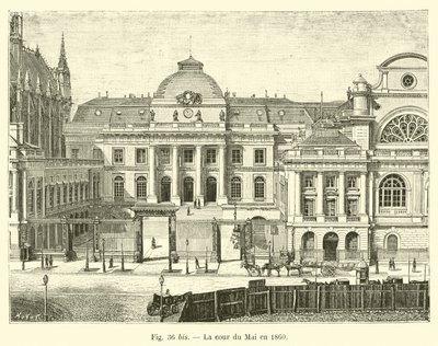 El patio del Mai en 1860 de French School