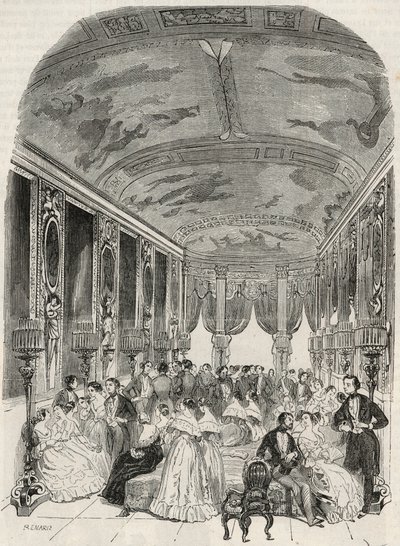 La galería llamada de Lebrun, utilizada como sala de chat durante el baile - Hotel Lambert en la Isla Saint Louis, 2 rue Saint Louis en l