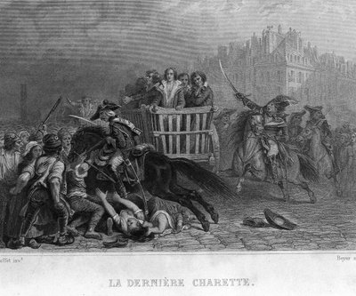 La última carreta - en “Revolución francesa” de Thiers. Siglo XIX de French School