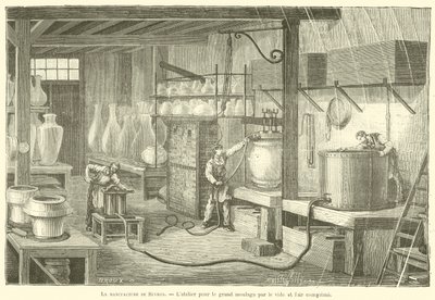 La manufactura de Sèvres, el taller para el gran moldeado por vacío y aire comprimido de French School