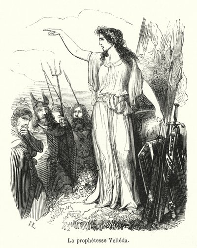 La profetisa Velleda (grabado) de French School