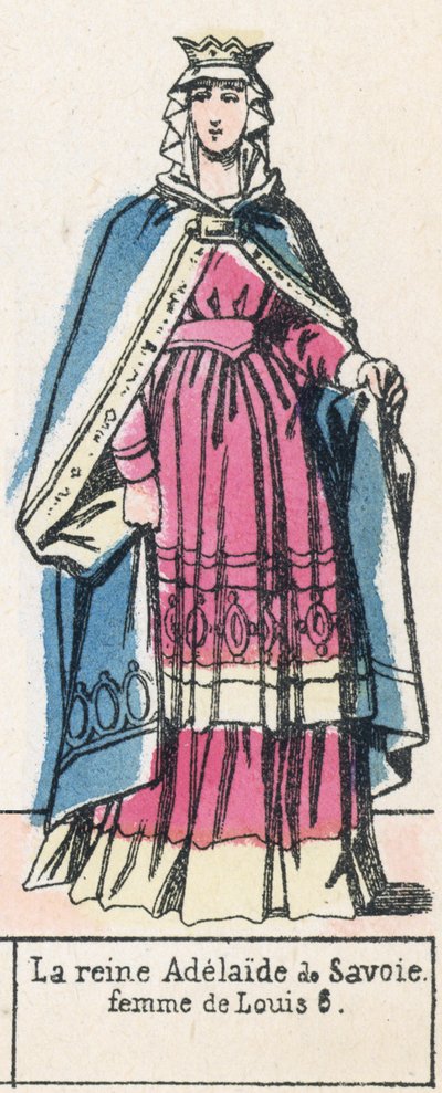 La reina Adelaida de Saboya, esposa de Luis VI de French School