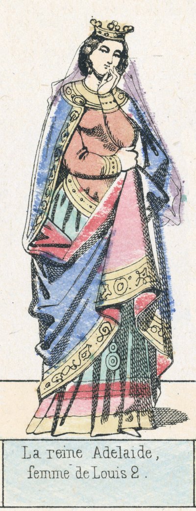 La reina Adelaida, esposa de Luis II de French School