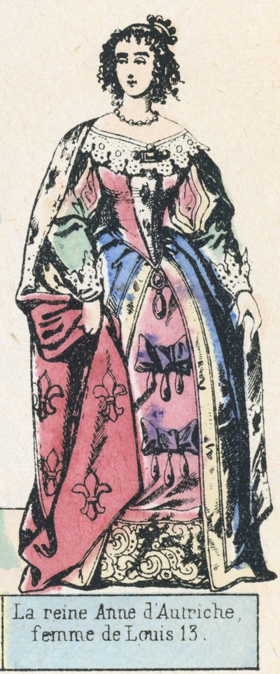 La Reina Ana de Austria, esposa de Luis XIII de French School