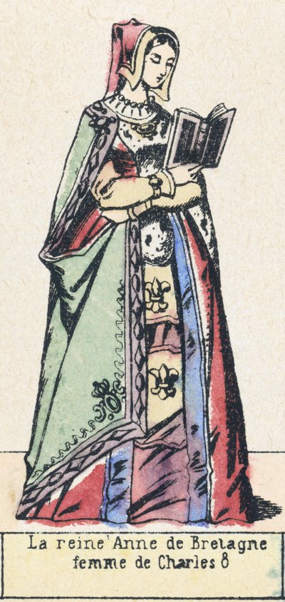 La reina Ana de Bretaña, esposa de Carlos VIII de French School