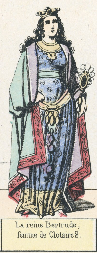 La reina Bertrudis, esposa de Clotario II de French School