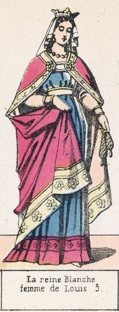 La reina Blanca, esposa de Luis V de French School