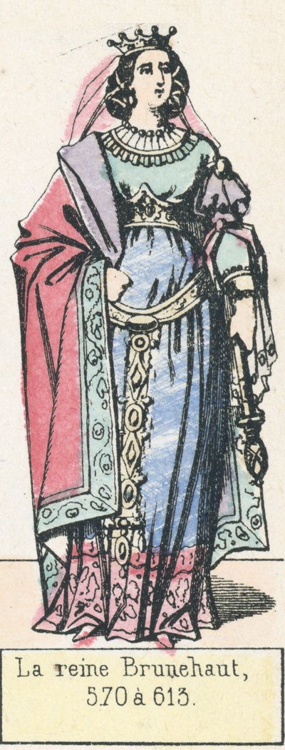 La reina Brunehaut, 570 a 613 de French School