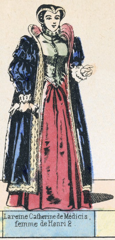 La reina Catalina de Médicis, esposa de Enrique II de French School