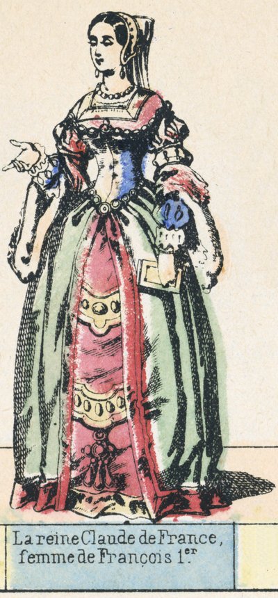 La reina Claudia de Francia, esposa de Francisco I de French School
