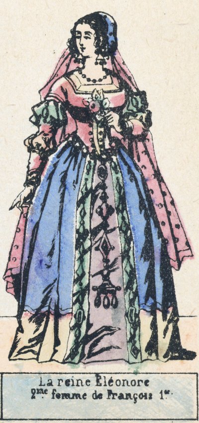 La reina Leonor, segunda esposa de Francisco I de French School