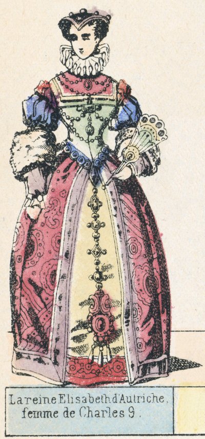 La reina Isabel de Austria, esposa de Carlos IX de French School