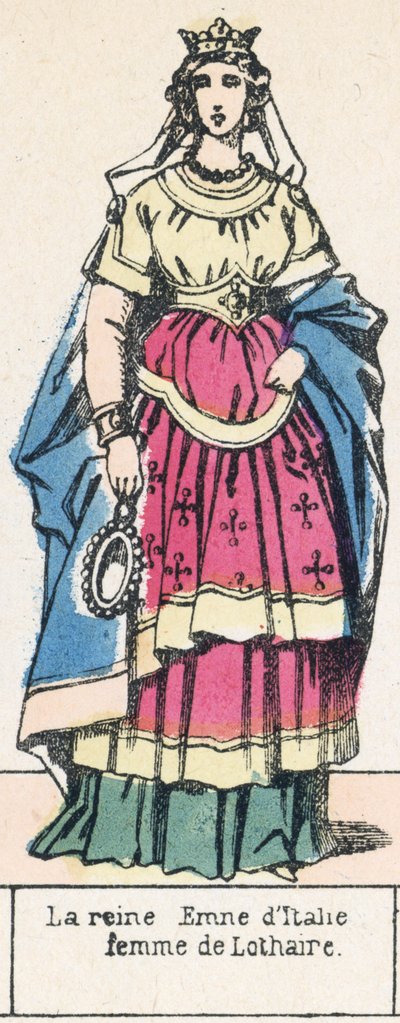 La Reina Emma de Italia, Esposa de Lotario de French School