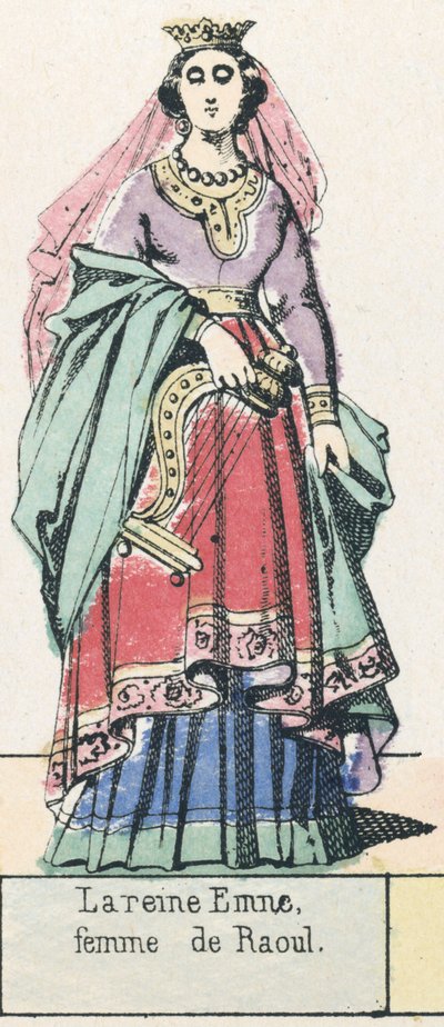 La reina Emma, esposa de Raúl de French School
