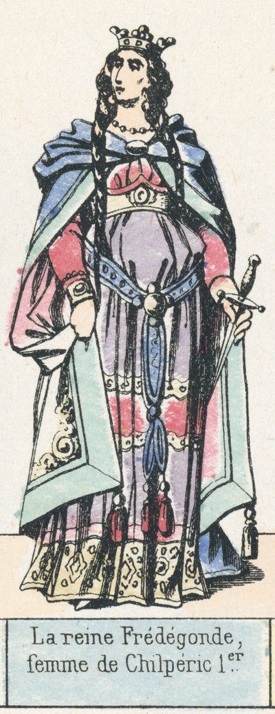 La reina Fredegunda, esposa de Chilperico I de French School