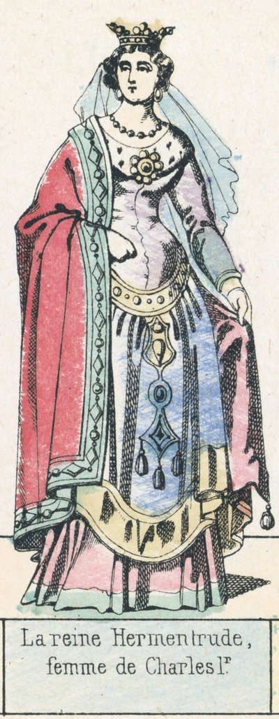 La reina Hermentrude, esposa de Carlos I de French School
