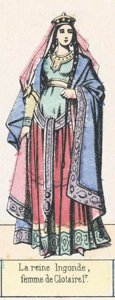 La reina Ingunda, esposa de Clotario I de French School