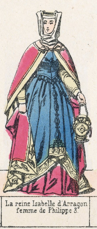 La reina Isabelle de Aragón, esposa de Philippe III de French School