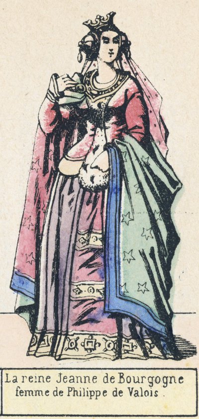 La reina Juana de Borgoña, esposa de Felipe de Valois de French School