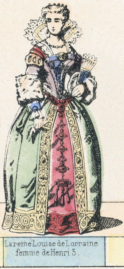 La reina Luisa de Lorena, esposa de Enrique III de French School