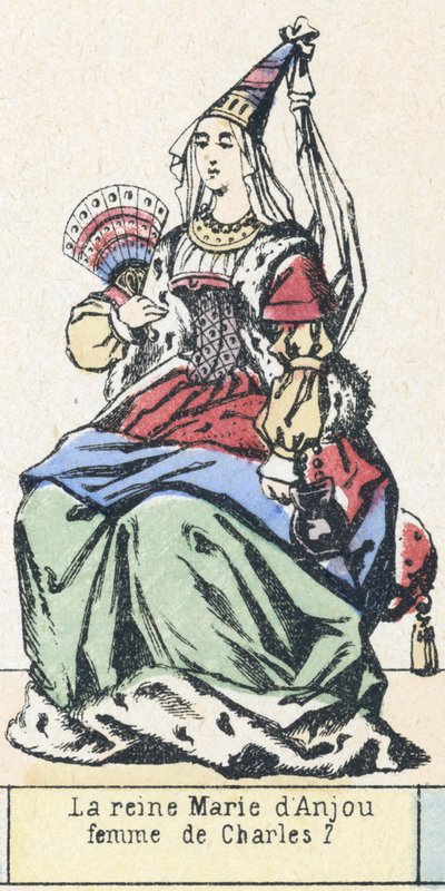 La reina María de Anjou, esposa de Carlos VII de French School