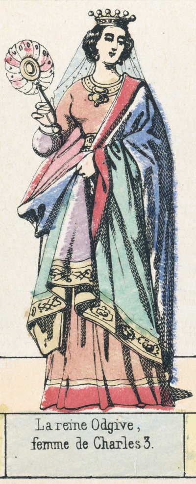 La reina Odgiva, esposa de Carlos III de French School