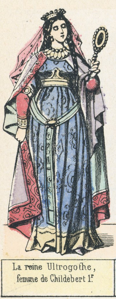 La reina Ultrogoda, esposa de Childeberto I de French School
