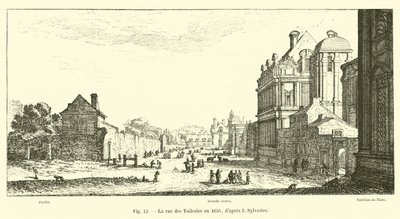 La calle de las Tullerías en 1650, según I Sylvestre de French School