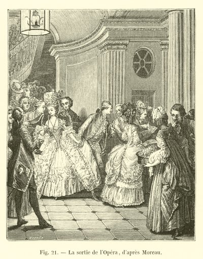 La salida de la Ópera de French School