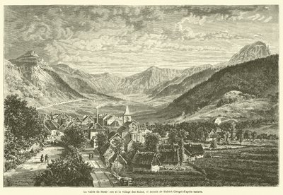 El valle de Mont-Dore y el pueblo de los Baños de French School