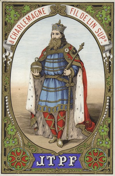 Etiqueta para hilo Carlomagno de French School