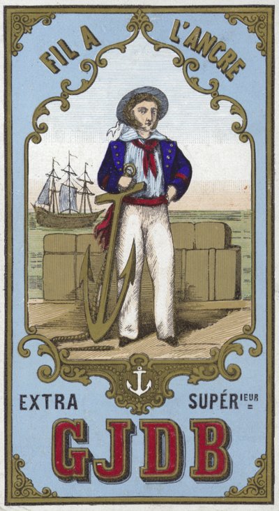 Etiqueta para hilo de ancla de French School
