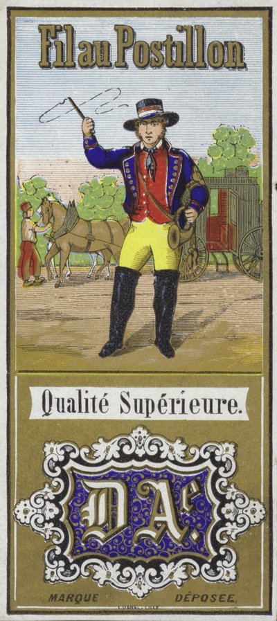 Etiqueta para hilo de cochero de French School